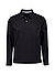 Polo-Shirt, mercerisierte Baumwolle, schwarz - schwarz