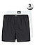 Boxershorts, Baumwolle, hellblau-schwarz - hellblau-schwarz