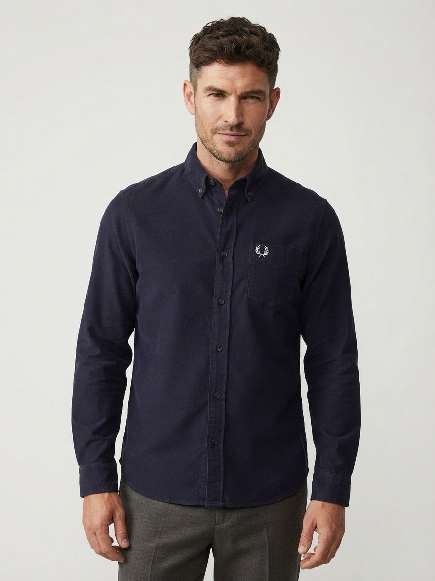 Hemd, Cord, navy