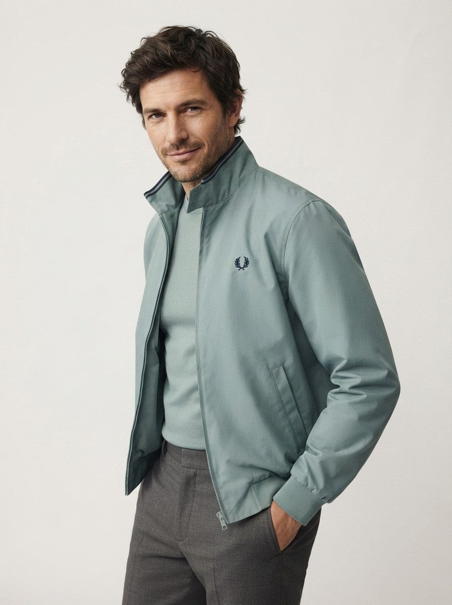 Blouson, Mikrofaser wasserabweisend, blau