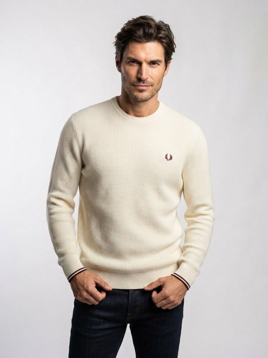 Pullover, Baumwolle, ecru