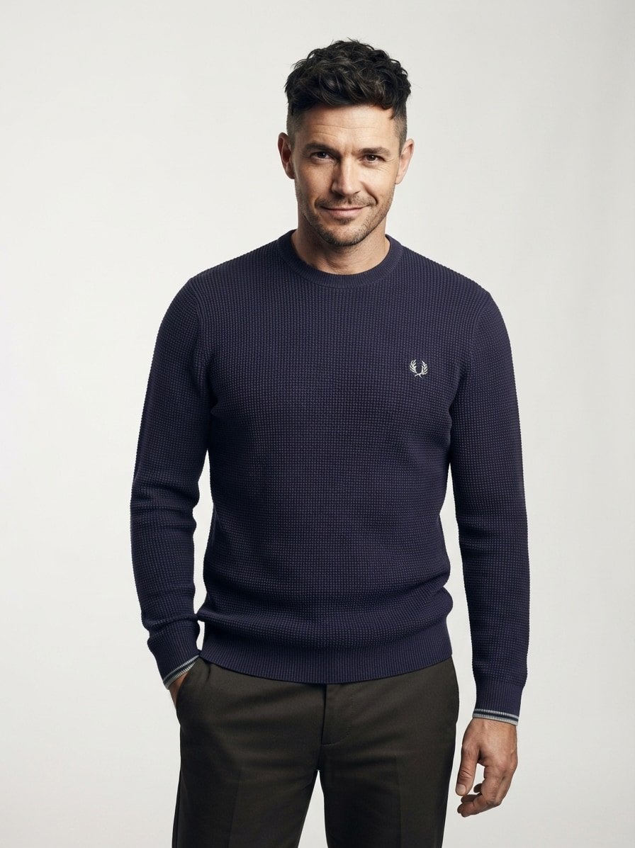 Pullover, Baumwolle, navy