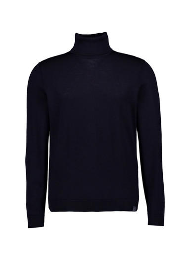 Rollkragenpullover, Merinowolle, navy