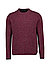 Pullover, Merinowolle extrafein, rot meliert - port wine