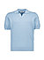 Polo-Shirt, Baumwoll-Strick, himmelblau strukturiert - himmelblau