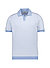 Polo-Shirt, Baumwoll-Strick, himmelblau meliert - himmelblau