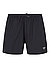 Badeshorts, Mikrofaser, schwarz - schwarz