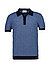 Polo-Shirt, Strick, nachtblau gemustert - nachtblau