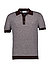 Polo-Shirt, Strick, kaffeegemustert - kaffee