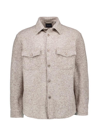 Overshirt, Wolle-Seide, greige meliert