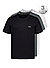 T-Shirts, Bio Baumwolle, weiß-grün-schwarz - weiß-grün-schwarz