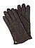 Handschuhe, Haarschaf-Nappaleder Wolle gefüttert, schwarzbraun - schwarzbraun