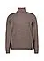Rollkragenpullover, Merinowolle extrafein, braun meliert - braun