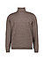 Rollkragenpullover, Merinowolle extrafein, braun meliert - braun