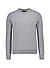 Pullover, Schurwolle, hellgrau meliert - grau