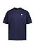 T-Shirt, Baumwolle, navy - navy