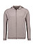 Kapuzenjacke, Merinowolle extrafein, taupe - taupe