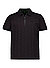 Zip-Polo Mirror, Relaxed Fit, Baumwolle, schwarz - schwarz