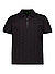 Zip-Polo Mirror, Relaxed Fit, Baumwolle, schwarz - schwarz