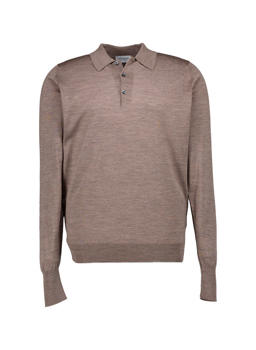 Stylingtipps Beschreibungsbild von John Smedley Polo Pullover Dorset/mushroom