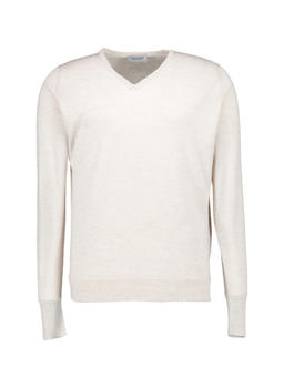 Stylingtipps Beschreibungsbild von John Smedley V-Pullover Bobby/grey fleece