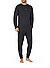 Pyjama, Baumwoll-Jersey, schwarz - schwarz