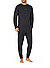 Pyjama, Baumwoll-Jersey, schwarz - schwarz
