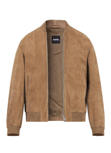 Lederjacke Muller, Ziegenvelours, hellbraun