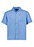Kurzarmhemd, Reines Leinen, blue - blau