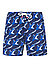 Badeshorts, Relaxed Fit, Mikrofaser, dunkelblau gemustert - dunkelblau