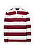 Polo-Shirt, Classic Fit, Baumwoll-Jersey, bordeaux-ecru gestreift - bordeaux-ecru