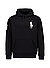 Hoodie, Baumwolle, schwarz - schwarz