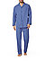 Pyjama Ralph, Baumwoll-Popeline, blau gestreift - blau