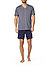 Pyjama Sir, Baumwoll-Jersey merzerisiert, marine - marine