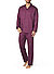 Pyjama Kai, Baumwoll-Satin, aubergine - aubergine
