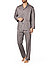 Pyjama Kai, Baumwoll-Satin, taupe - taupe
