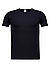 T-Shirt, Baumwoll-Stretch, schwarz - schwarz