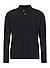 Polo-Shirt, Regular Fit, Bio Baumwoll-Strick, schwarz - schwarz