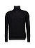Rollkragenpullover, Merinowolle extrafein, schwarz - schwarz