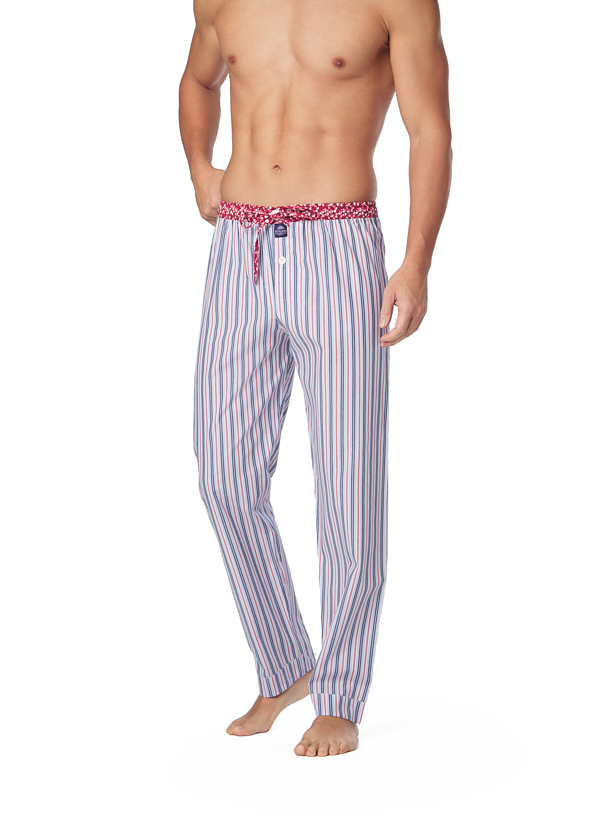 MC ALSON Pyjamahose P5206/blau-rot