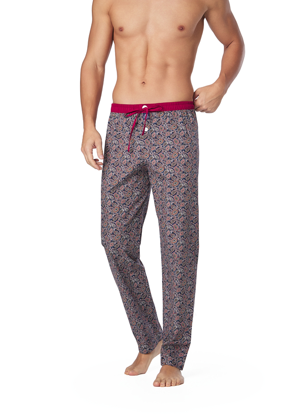 MC ALSON Pyjamahose P5245/dunkelblau-bordeaux