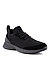 Sneaker, Woll-Strick Veloursleder, schwarz - schwarz