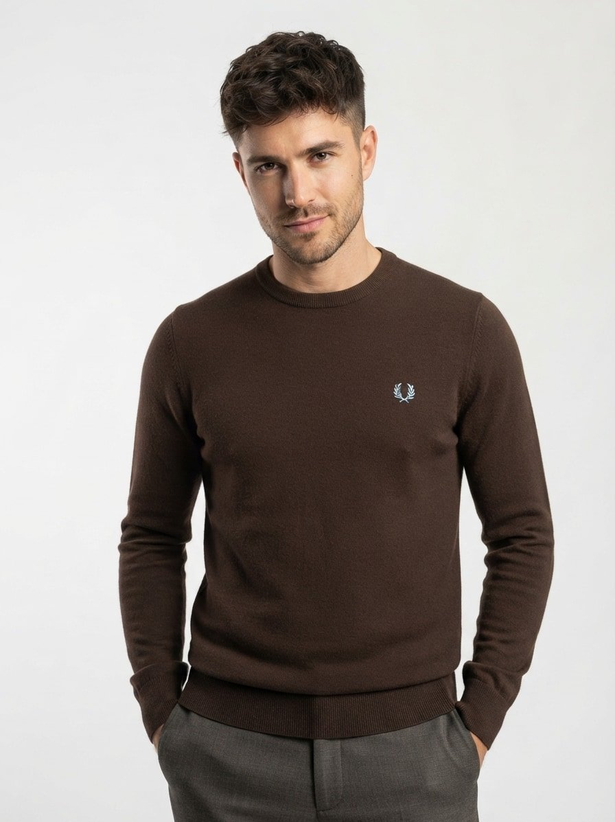 Pullover, Wolle, kaffeebraun