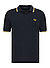 Polo-Shirt, Baumwoll-Piqué, navy - navy-gelb-ecru