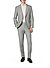 Anzug Huge, Slim Fit, Schurwoll-Stretch, grau meliert - grau