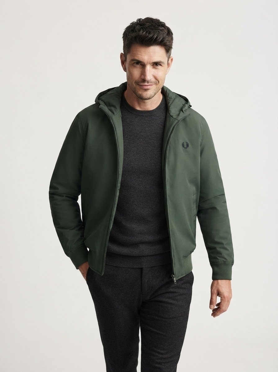 Jacke, Nylon wasserabweisend, grün