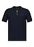 Zip-Polo, Baumwoll-Krepp, navy - navy