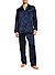 Pyjama, Reine Seide, dunkelblau paisley - dunkelblau