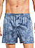 Boxershorts, Reine Seide, blau paisley - blau