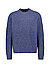 Pullover Klacier, Wolle, blau meliert - dunkelblau
